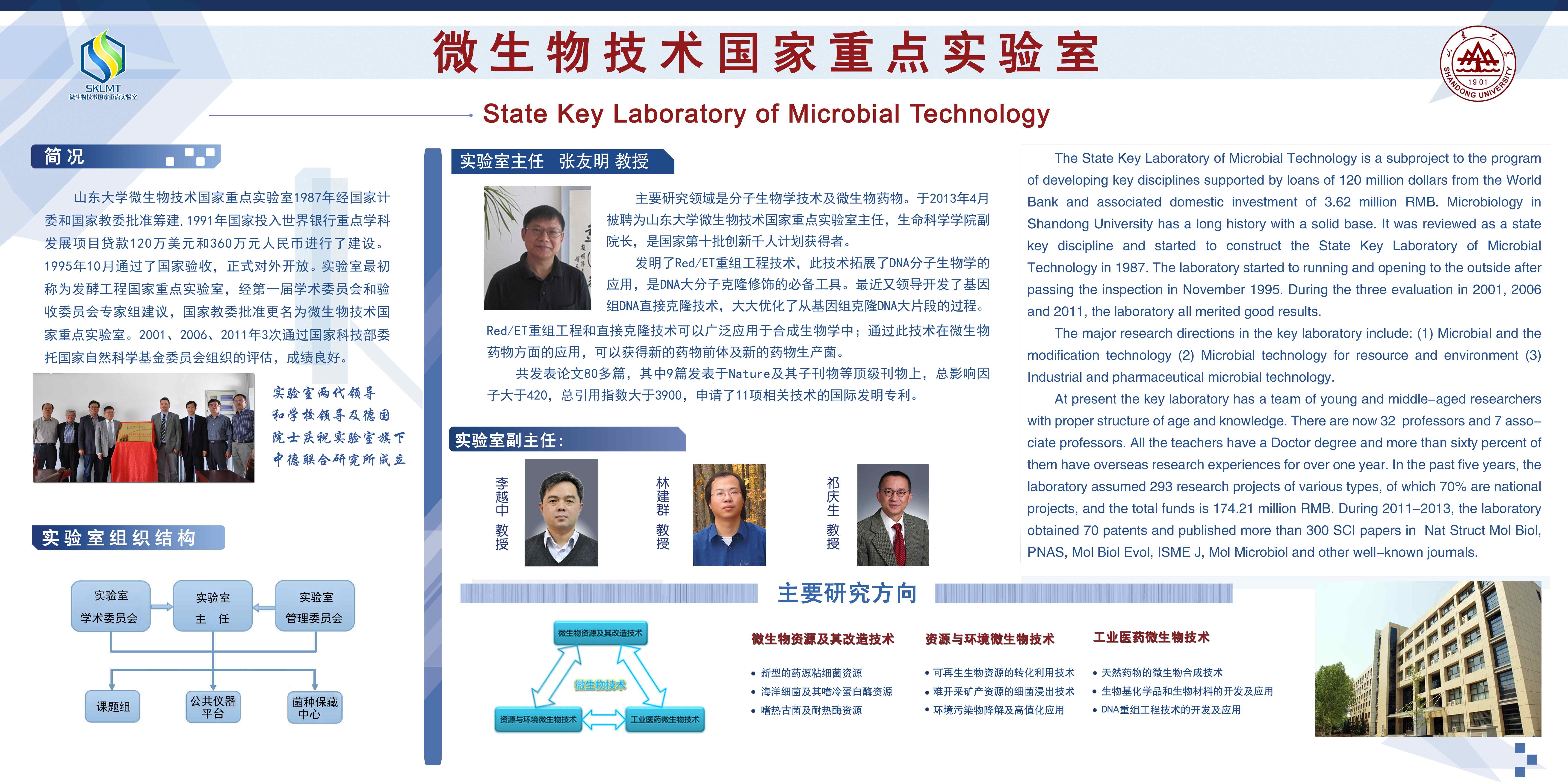 微生物技术国家重点实验室墙报已更新